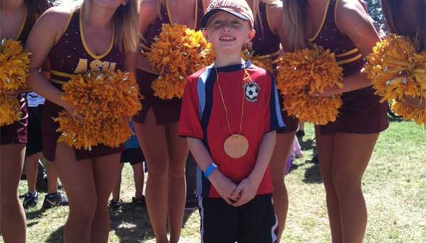 Son #1 and the ASU cheerleaders Son #1 and the ASU cheerleaders