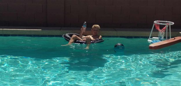 Sitting around the pool Sitting around the pool