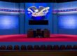 A debate stage (photo from USA Today)