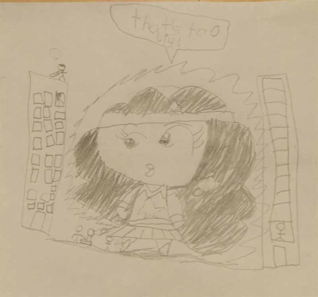 Drawing of Wonder Woman