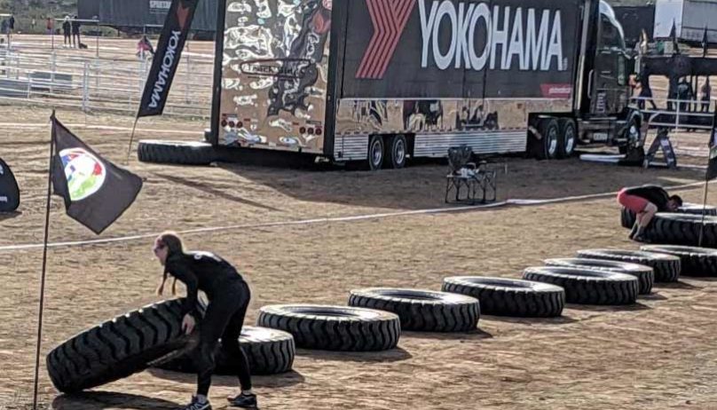 Spartan tire flip in Arizona Spartan tire flip in Arizona