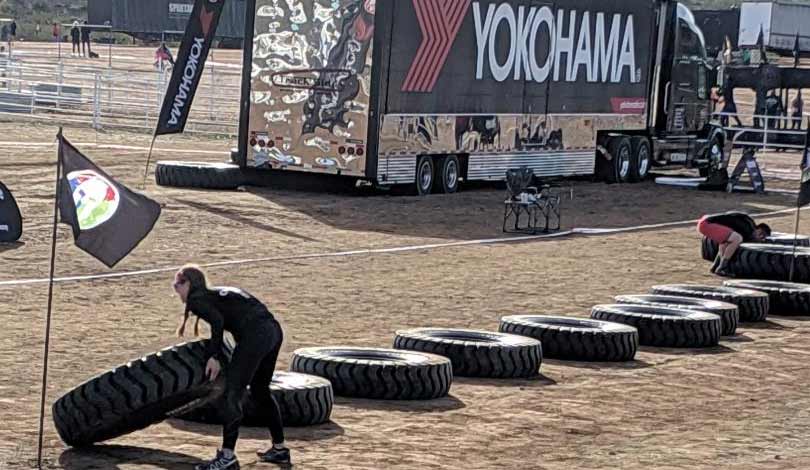 Spartan tire flip in Arizona Spartan tire flip in Arizona